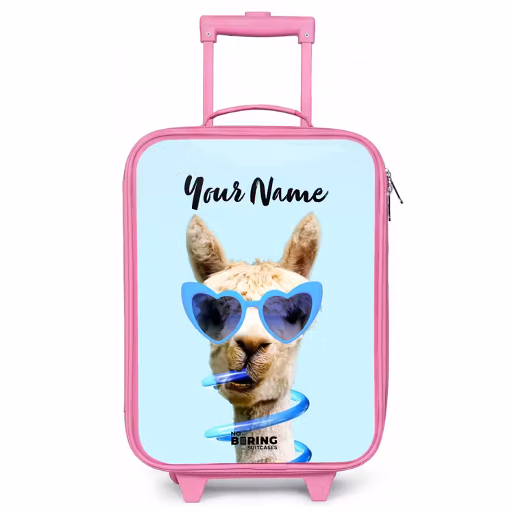 Children's suitcase with name - Pink - Allard Alpaca — 1