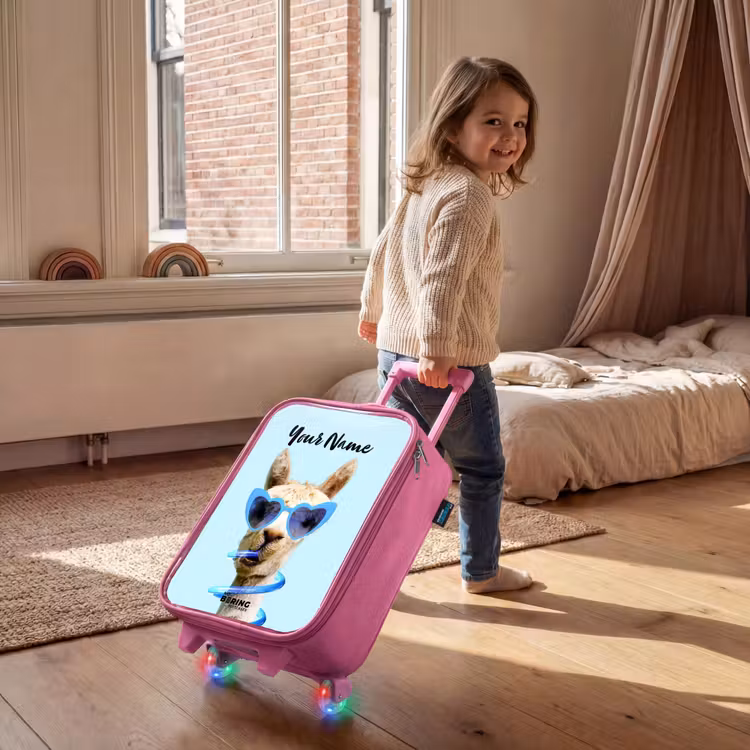 Children's suitcase with name - Pink - Allard Alpaca — 2
