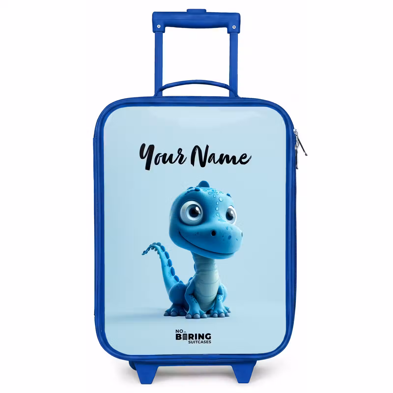Children's suitcase with name - Blue - Happy Bronto — 1