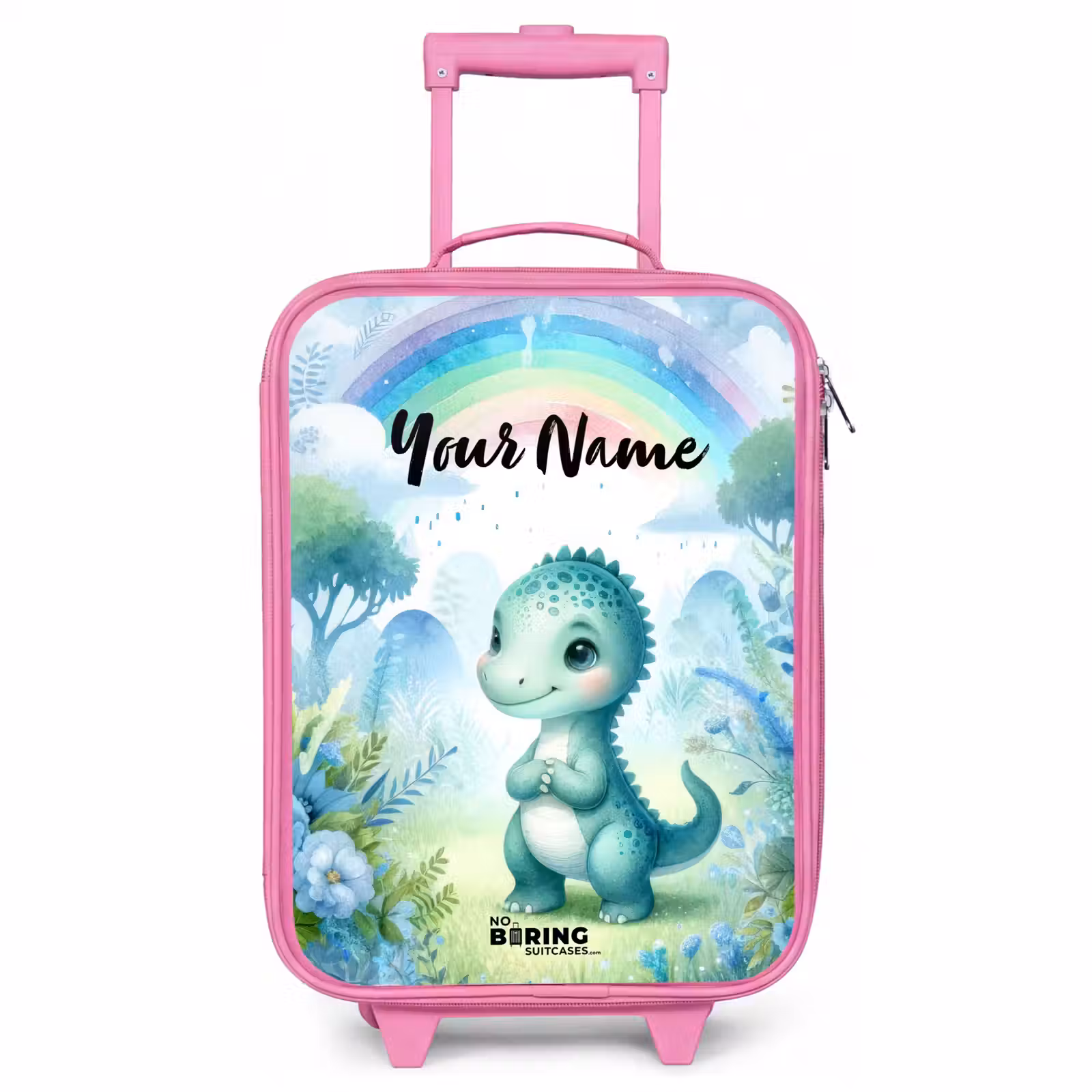 Children's suitcase with name - Pink - Daantje Dino — 1
