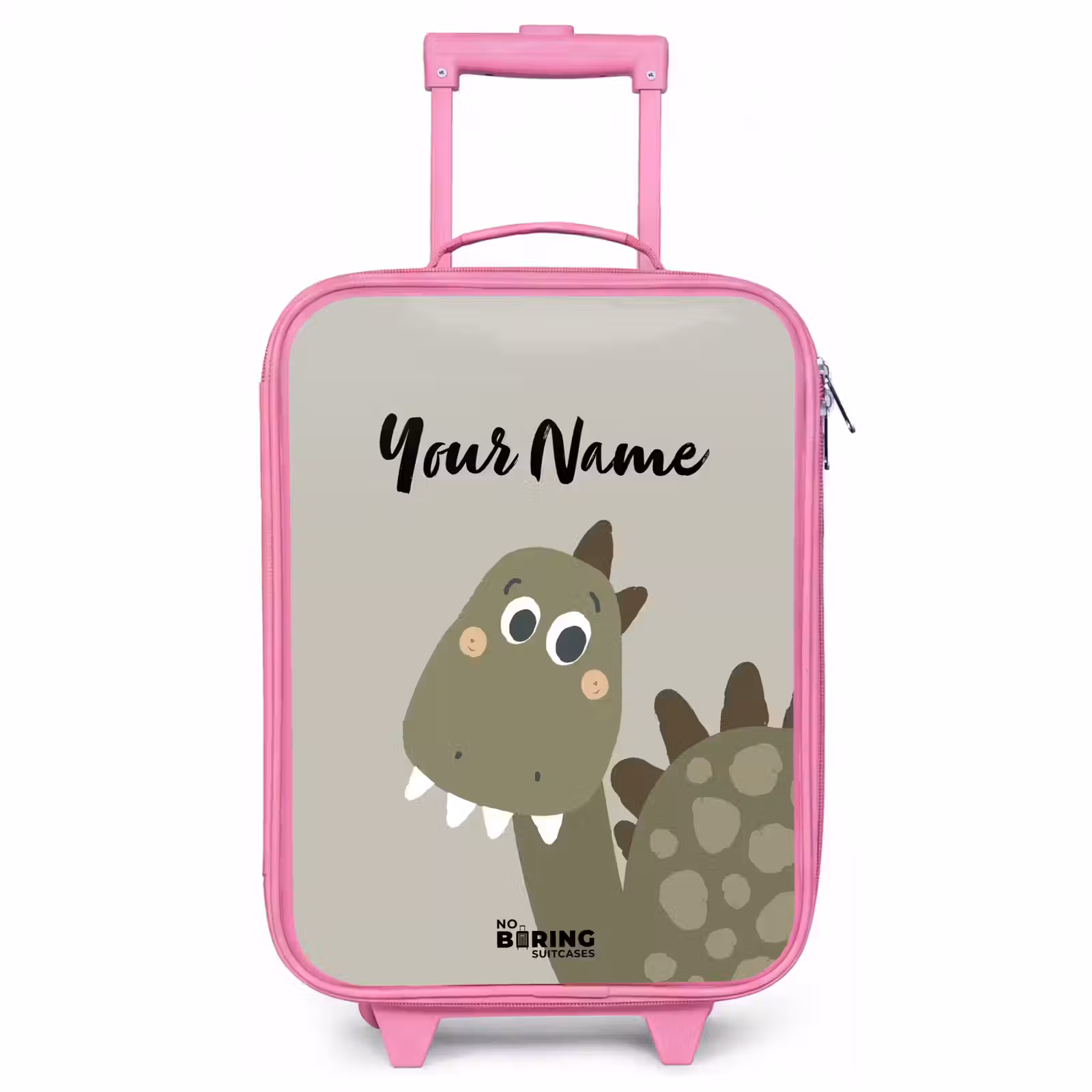 Children's suitcase with name - Pink - Danny dino — 1
