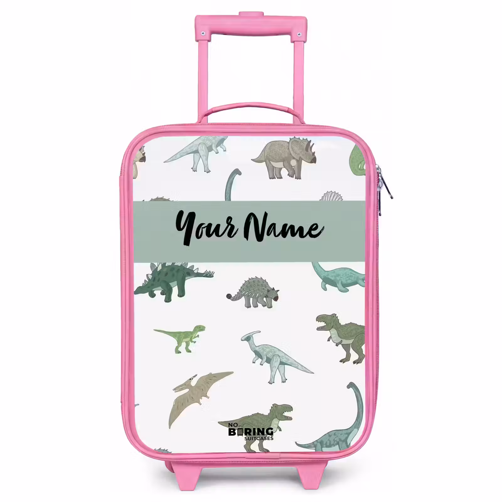 Children's suitcase with name - Pink - Dino Dynasty — 1