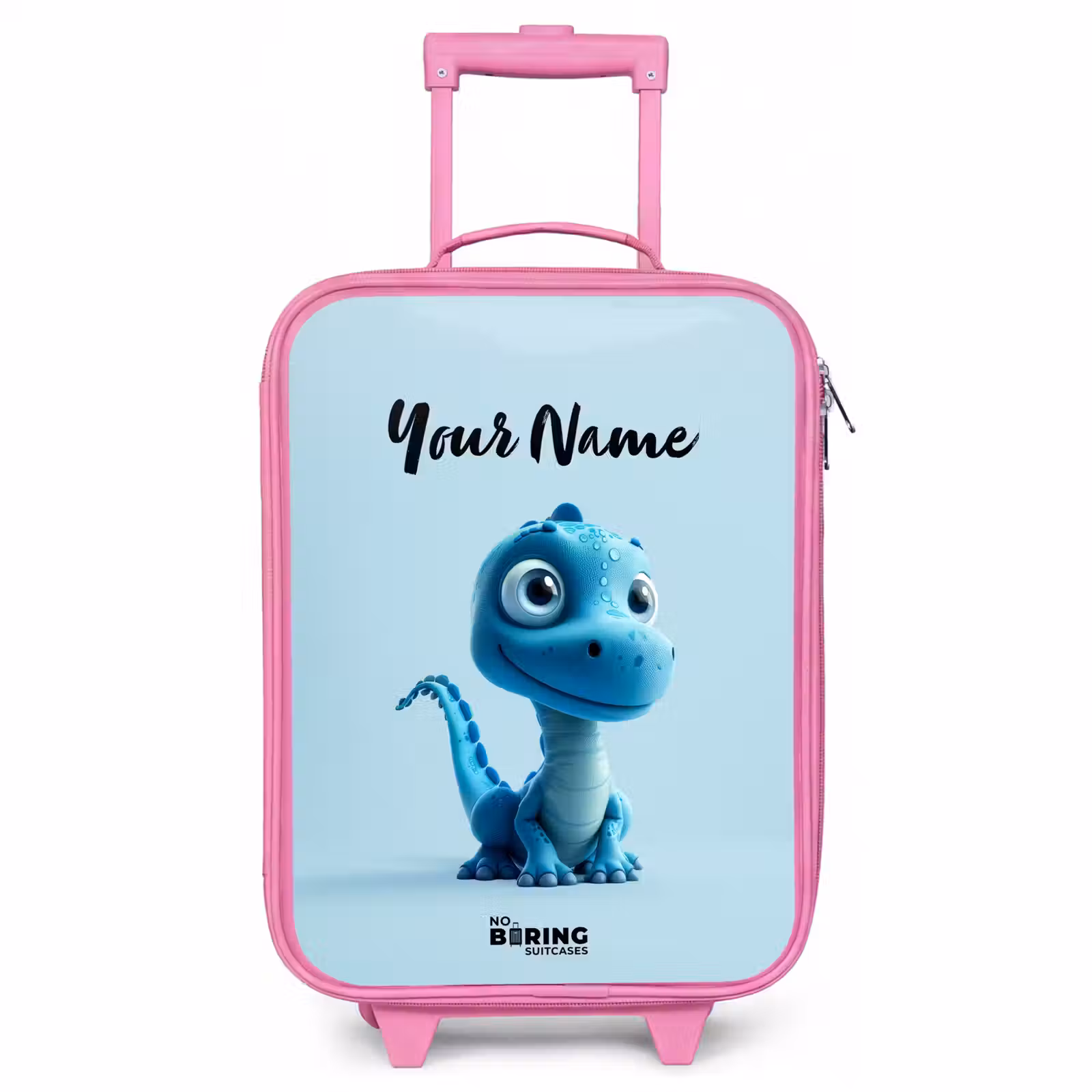 Children's suitcase with name - Pink - Happy Bronto — 1