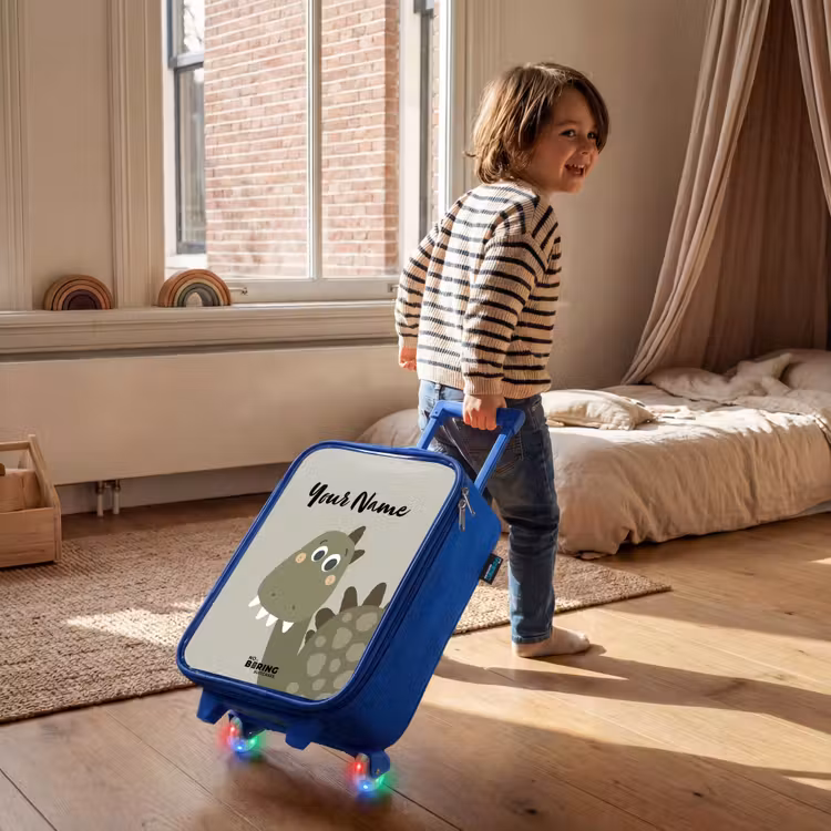 Children's suitcase with name - Blue - Danny dino — 2
