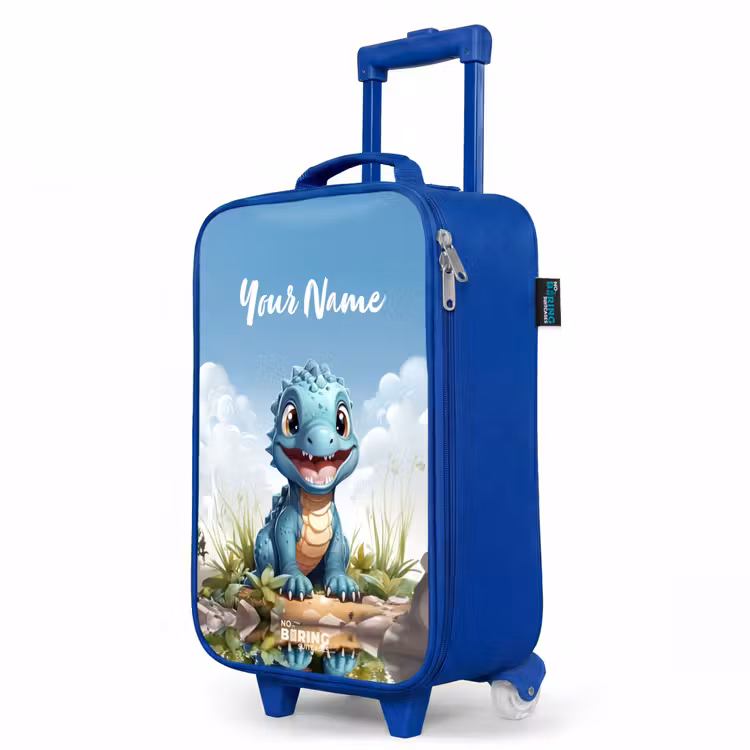 Children's suitcase with name - Blue - Darius Dino — 5