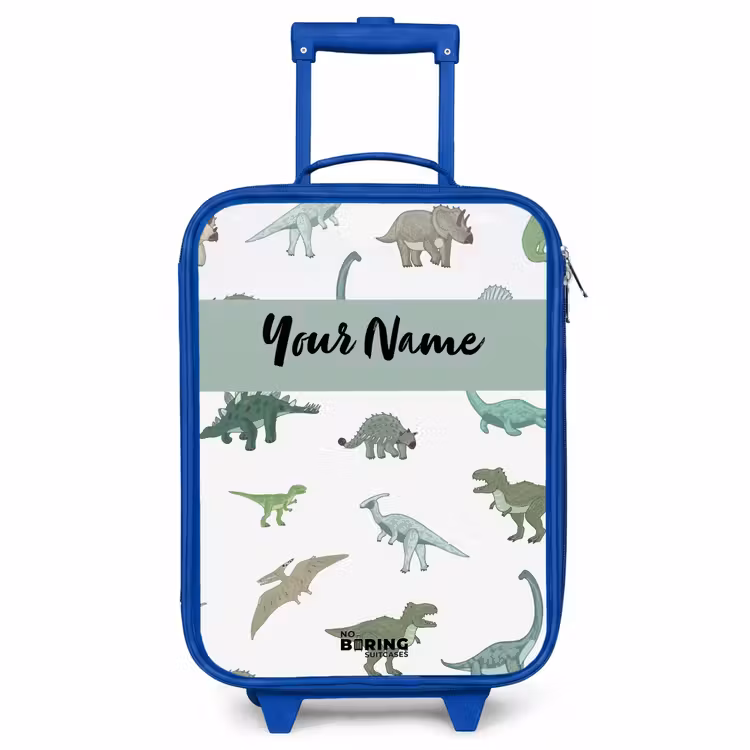 Children's suitcase with name - Blue - Dino Dynasty — 1