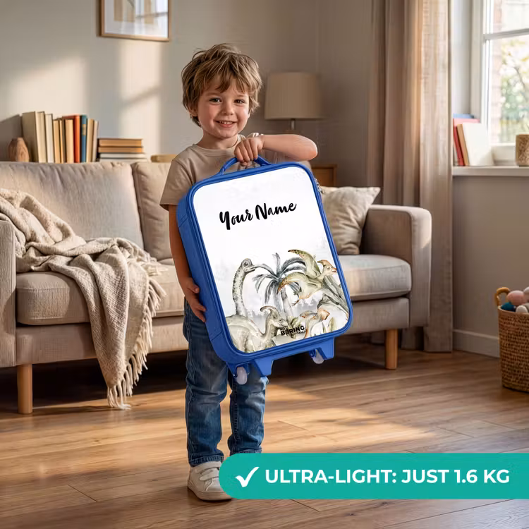 Children's suitcase with name - Blue - Dino Jungle — 3