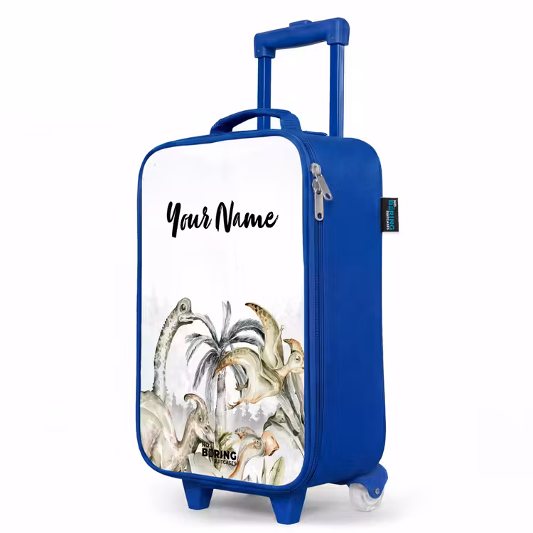 Children's suitcase with name - Blue - Dino Jungle — 5