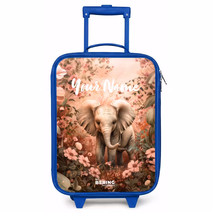 Children's suitcase with name - Blue - Flora flapoor — 1