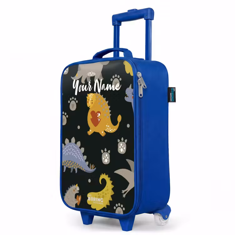 Children's suitcase with name - Blue - Loving dinosaur — 5