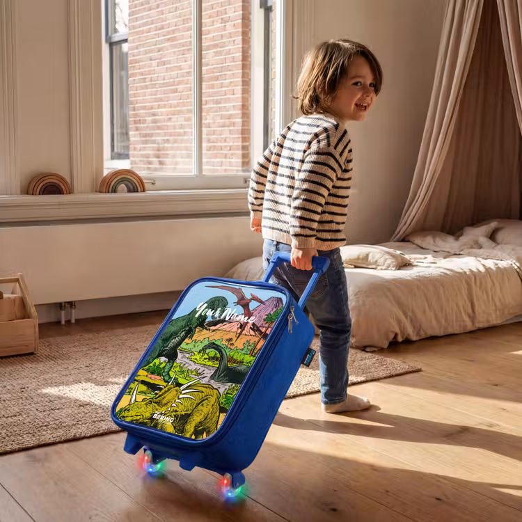 Children's suitcase with name - Blue - Party in Dinosaur Land — 2