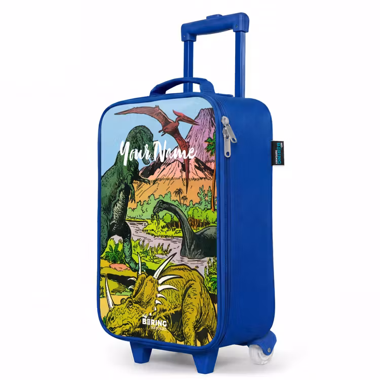 Children's suitcase with name - Blue - Party in Dinosaur Land — 5