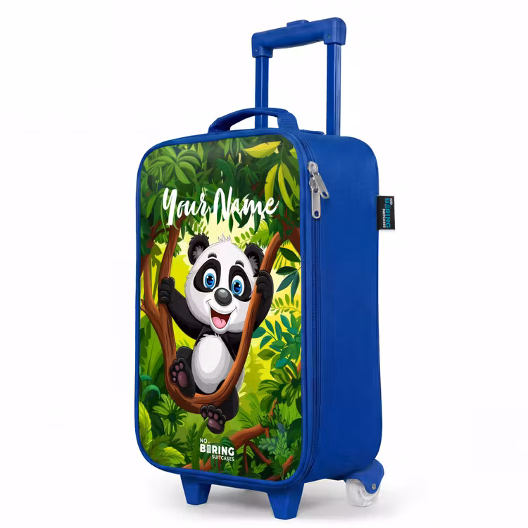 Children's suitcase with name - Blue - Pedro panda — 5