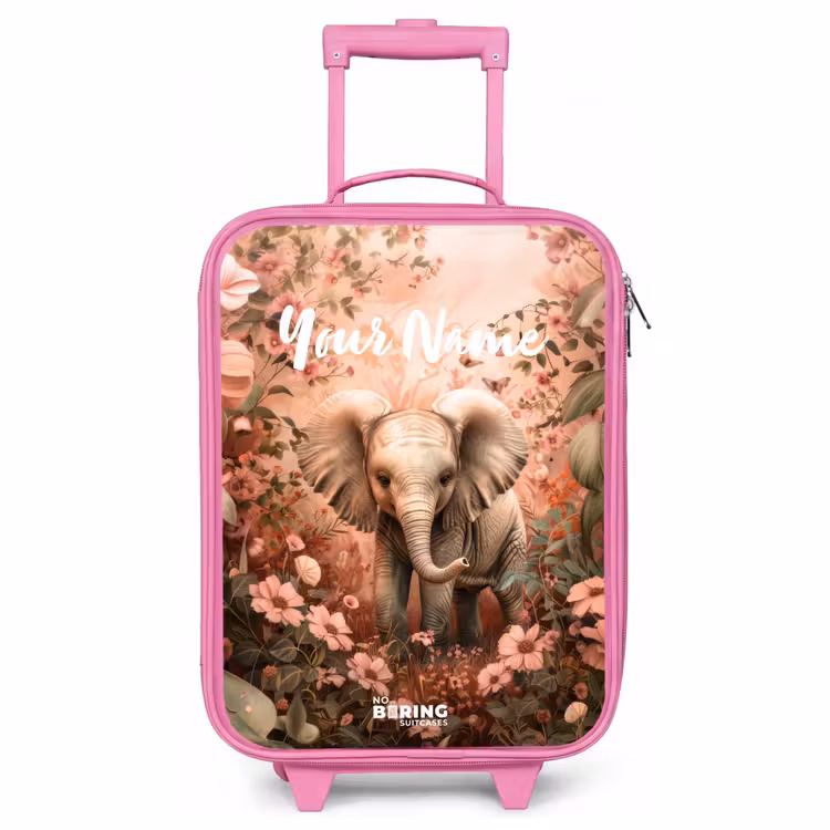 Children's suitcase with name - Pink - Flora flapoor — 1