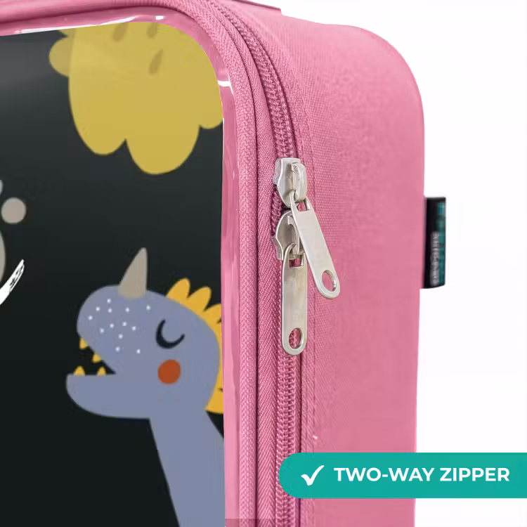 Children's suitcase with name - Pink - Loving dinosaur — 4