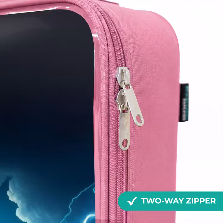 Children's suitcase with name - Pink - Thunderclap dino — 4