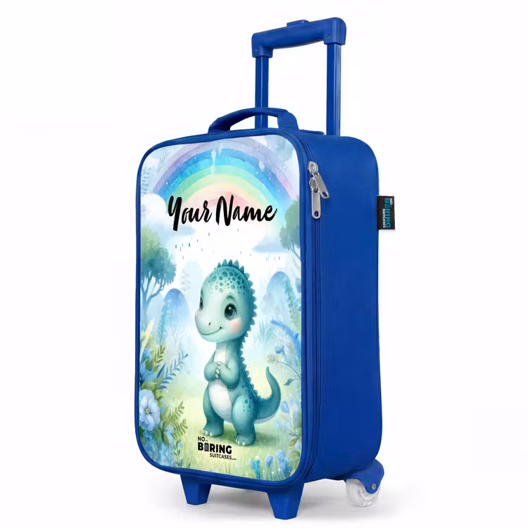 Children's suitcase with name - Blue - Daantje Dino — 5