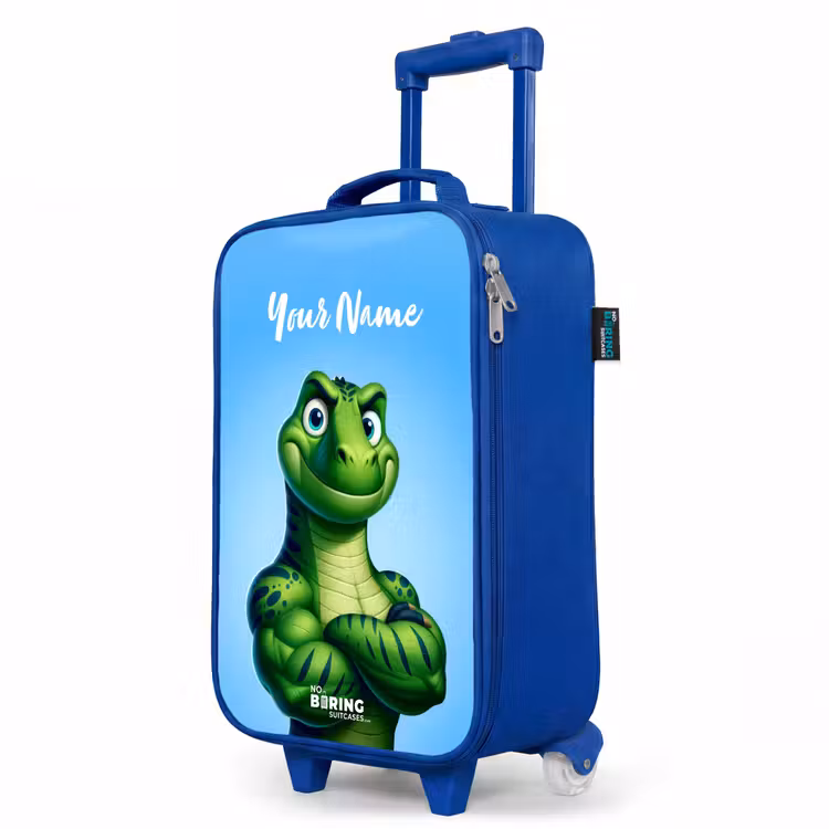 Children's suitcase with name - Blue - Musclesaurus — 5