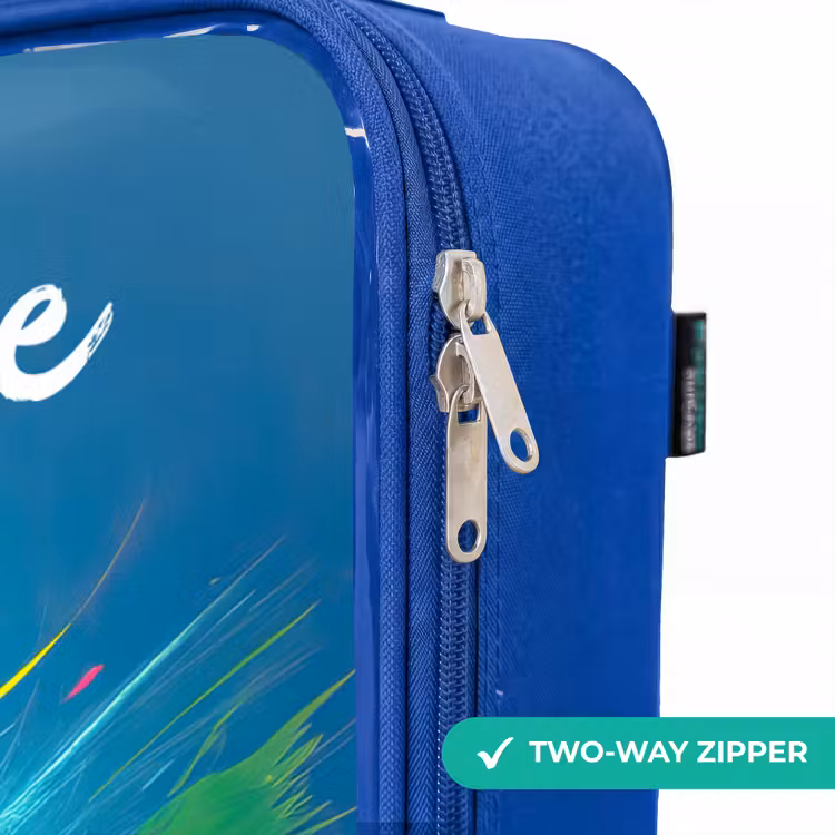 Children's suitcase with name - Blue - Neon - Football - Kick - Colorful — 6