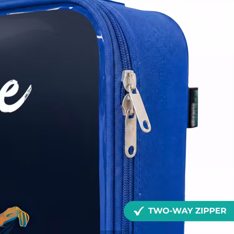 Children's suitcase with name - Blue - Neon - Footballer - Colorful — 6