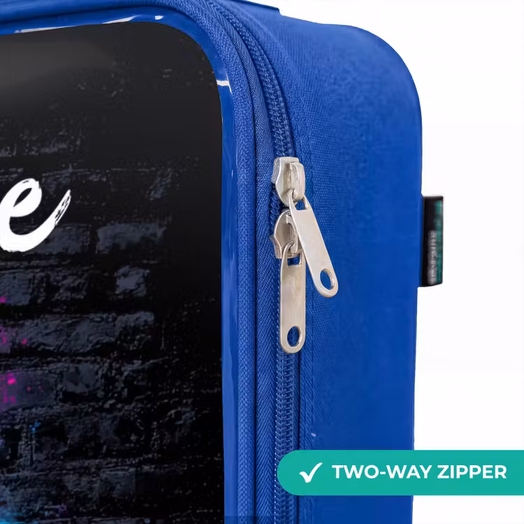 Children's suitcase with name - Blue - Neon - Graffiti - Football - Colorful — 6