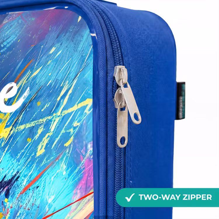 Children's suitcase with name - Blue - Neon - Soccer - Colorful — 6