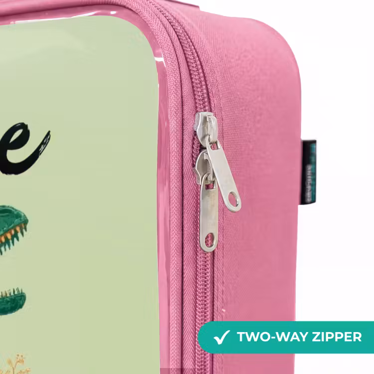 Children's suitcase with name - Pink - Dino - Nature - Green — 4