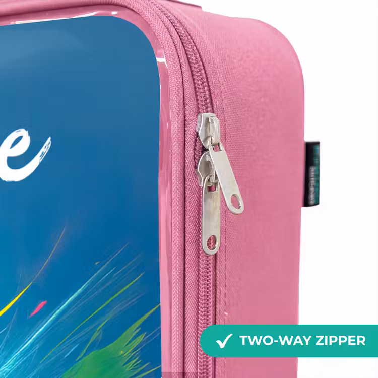 Children's suitcase with name - Pink - Neon - Football - Kick - Colorful — 4