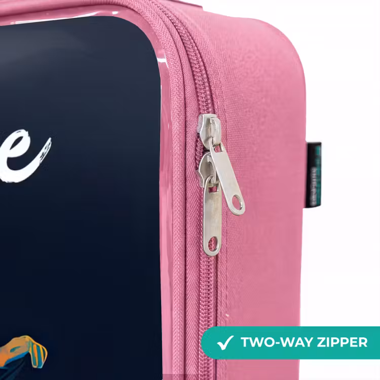 Children's suitcase with name - Pink - Neon - Footballer - Colorful — 4