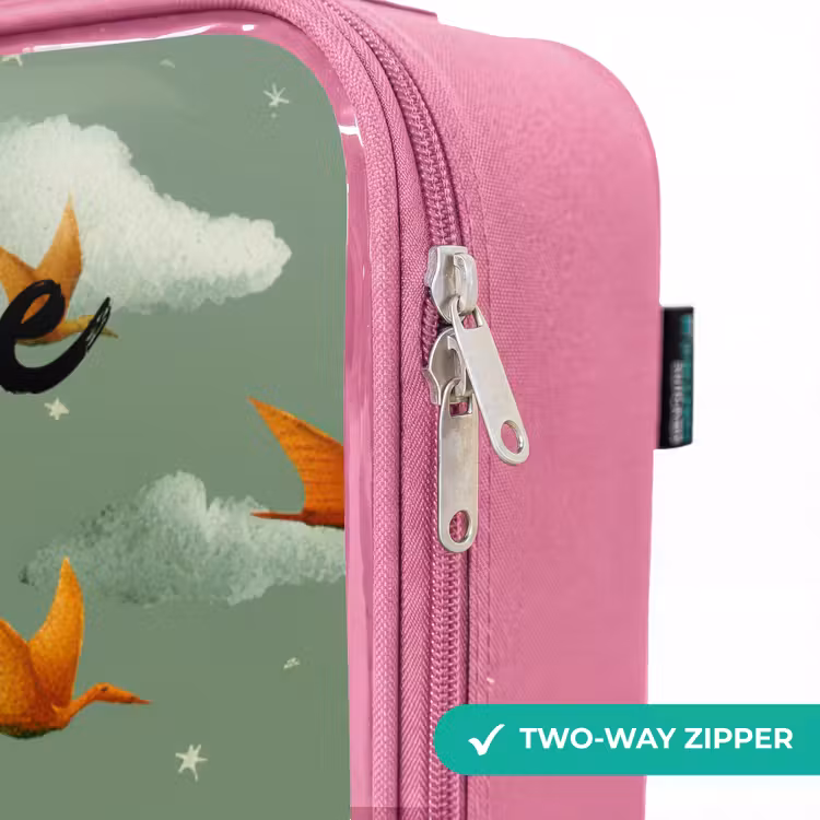 Children's suitcase with name - Pink - Pattern - Dino - Pterosaurs — 4