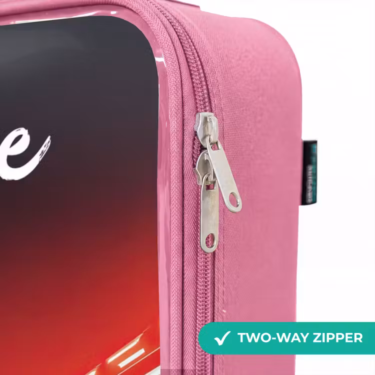 Children's suitcase with name - Pink - Race car - Lighting - Neon - Red — 4