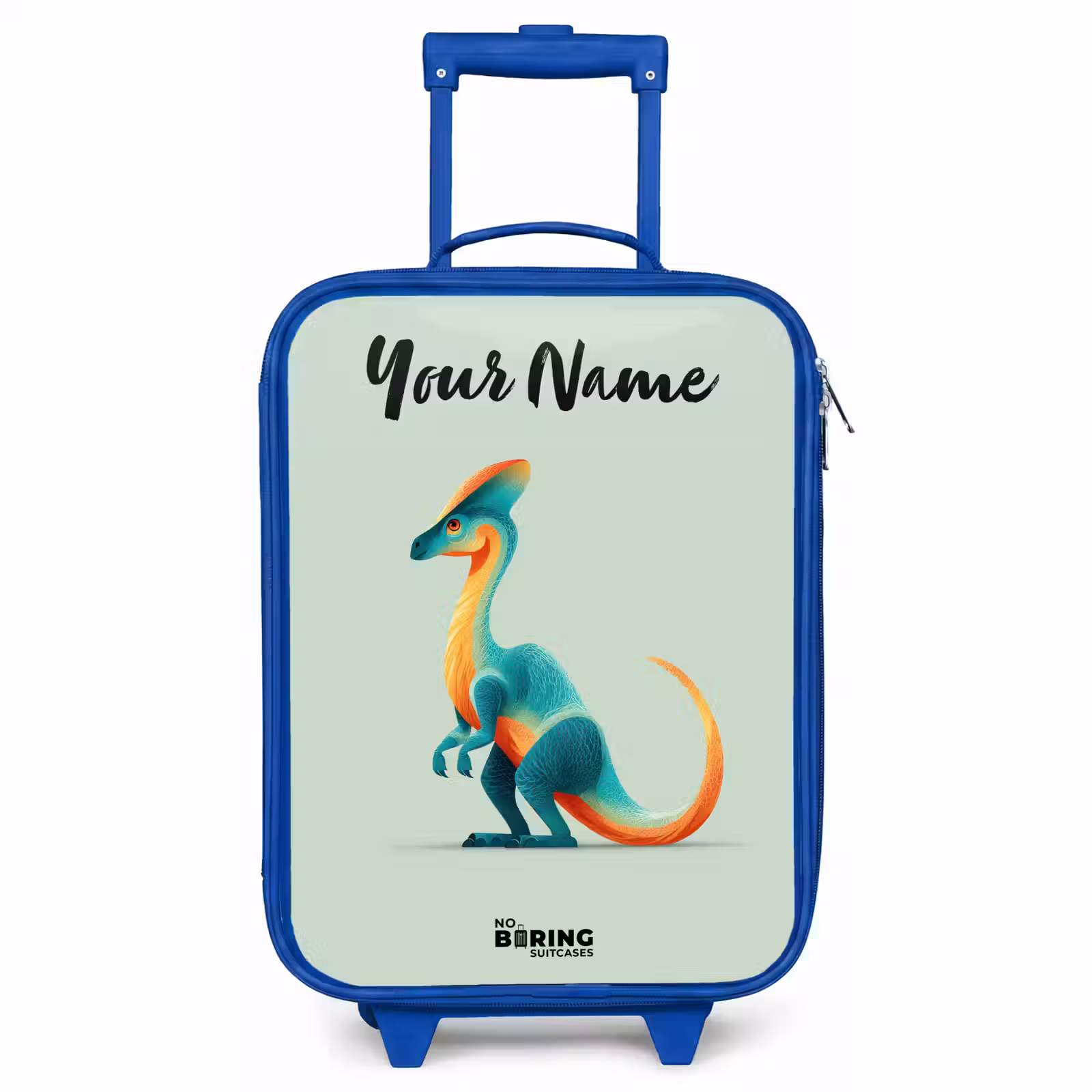 Children's suitcase with name - Blue - Dino - Blue - Animal — 1