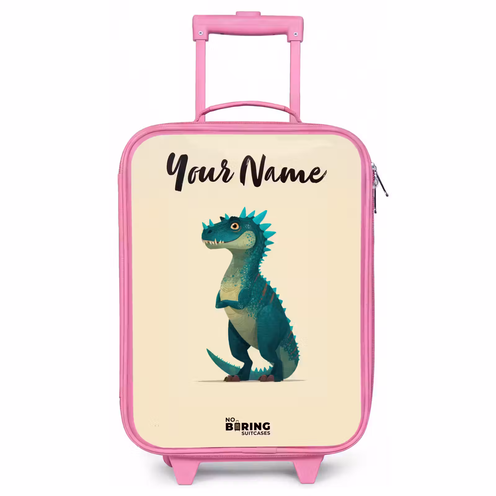 Children's suitcase with name - Pink - Dino - Animal - Blue - Green — 1