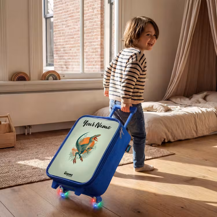 Children's suitcase with name - Blue - Animal - Dino - Nature — 2