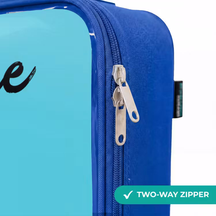 Children's suitcase with name - Blue - Dino - Sunglasses - Blue — 6