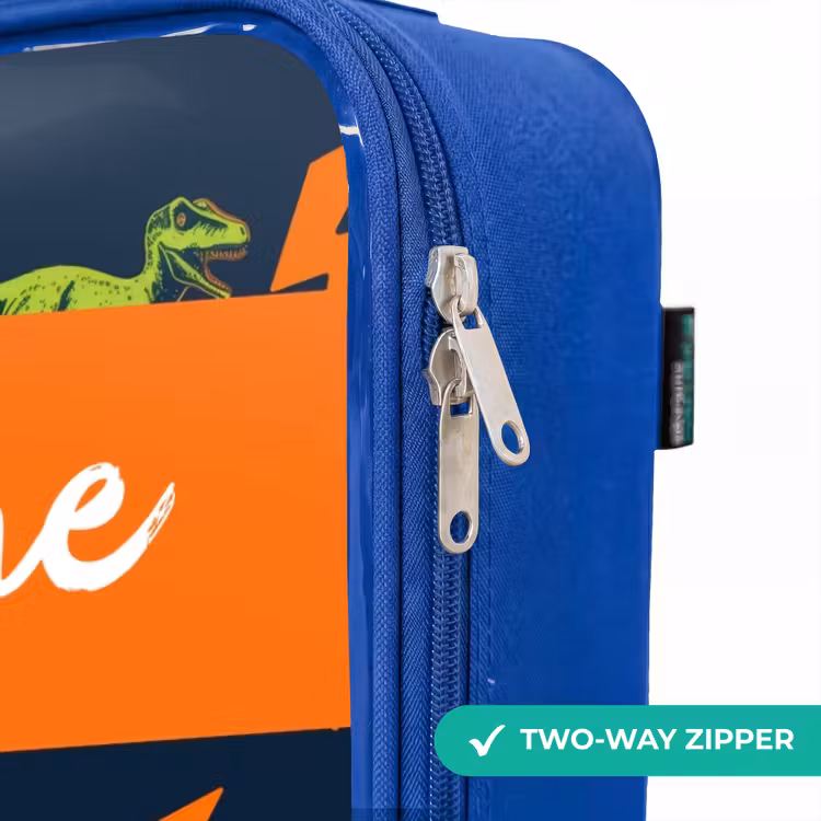 Children's suitcase with name - Blue - Dinos - Lightning - Animals - Blue — 6