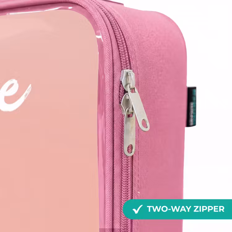 Children's suitcase with name - Pink - Penguin - Dots - Pink - Minimalist — 4