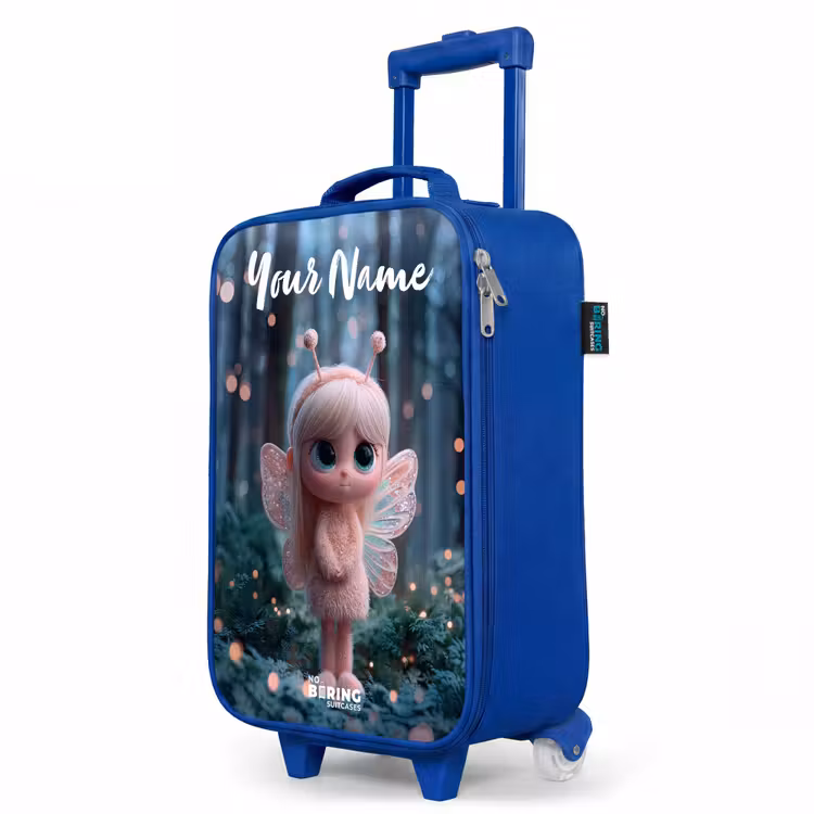 Children's suitcase with name - Blue - Fairy - Forest - Glitters — 5