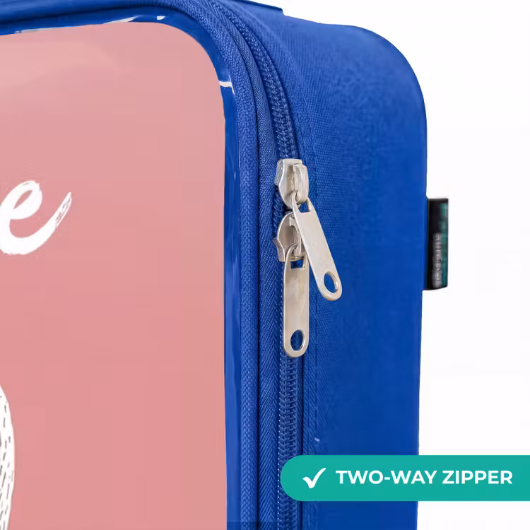 Children's suitcase with name - Blue - Rabbit - Blush - Dots - Pink — 6