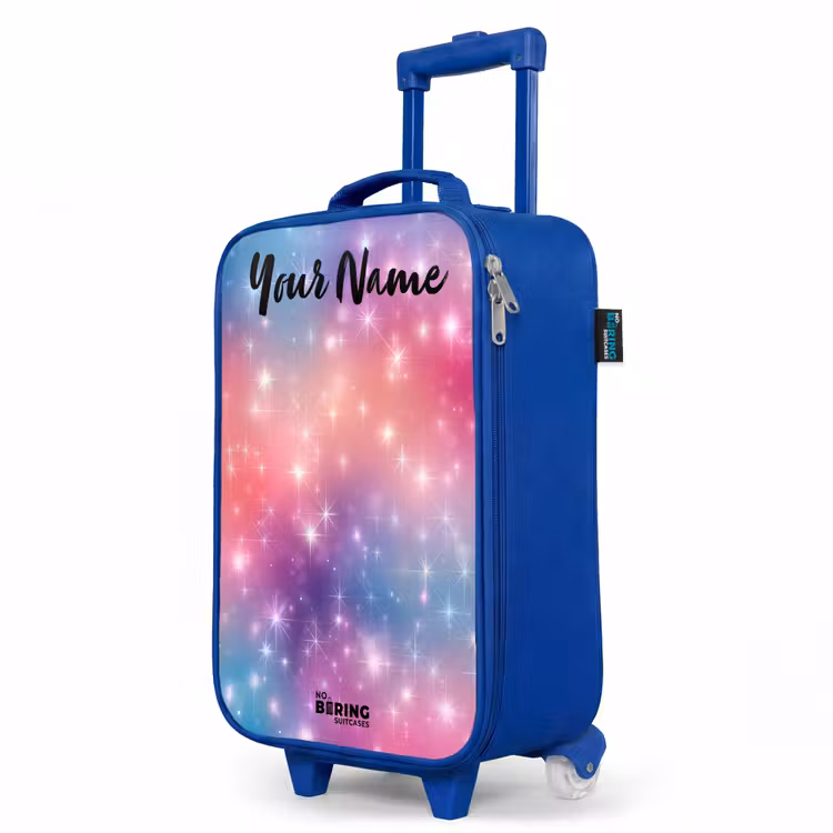 Children's suitcase with name - Blue - Stars - Abstract - Colors — 5