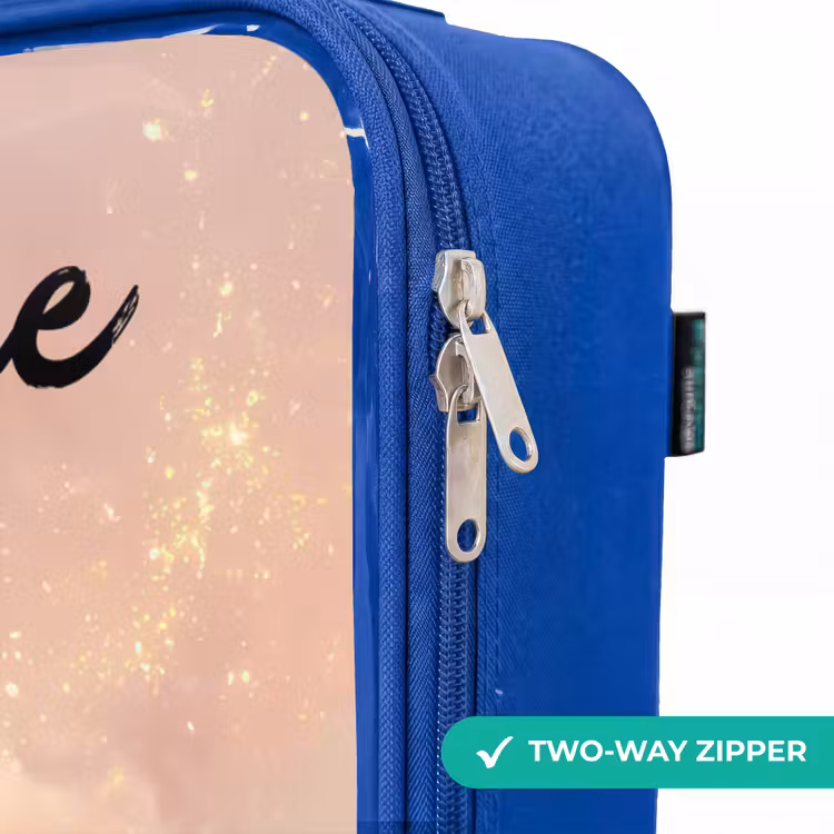 Children's suitcase with name - Blue - Unicorn - Clouds - Pink — 6