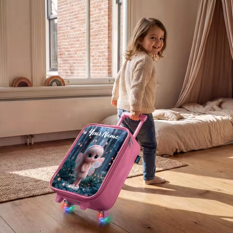 Children's suitcase with name - Pink - Fairy - Forest - Glitters — 2