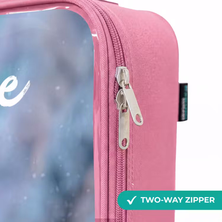 Children's suitcase with name - Pink - Polar bear - Crown - Winter — 4