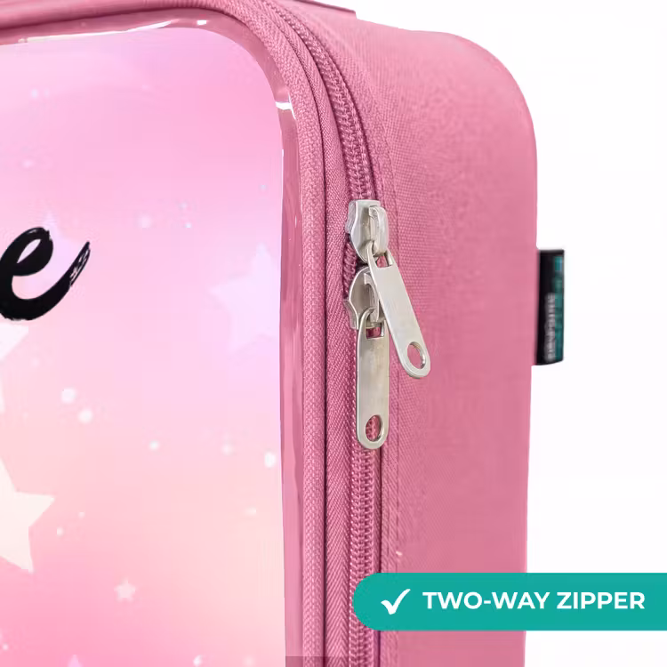 Children's suitcase with name - Pink - Stars - Pink - Blue — 4
