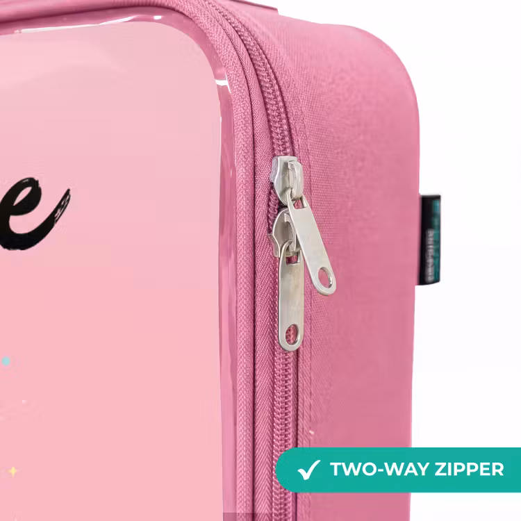 Children's suitcase with name - Pink - Unicorn - Flowers - Pink — 4
