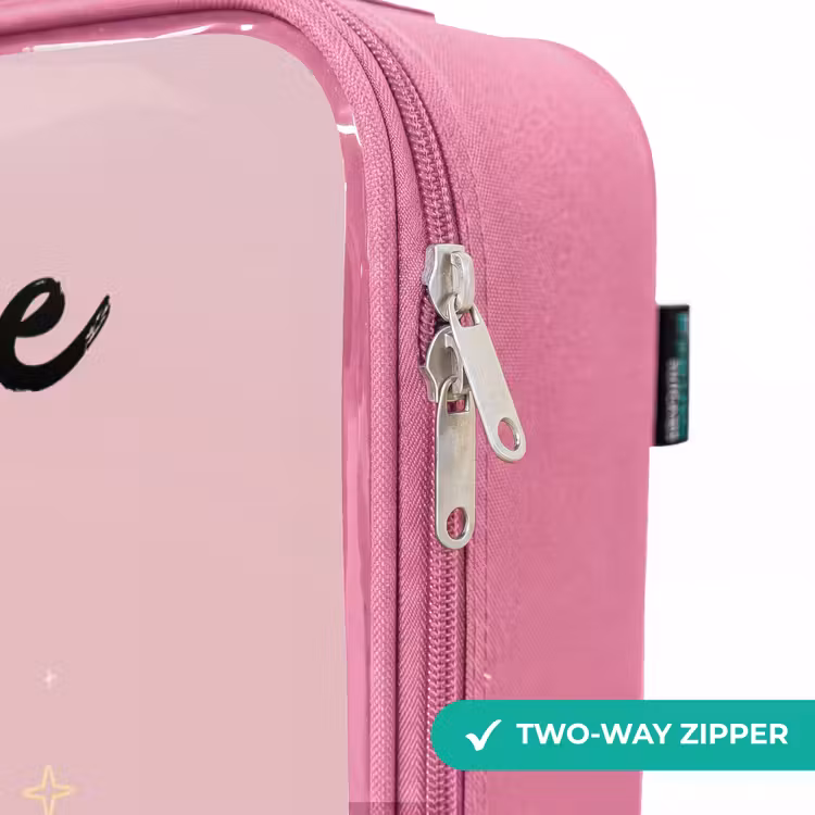 Children's suitcase with name - Pink - Unicorn - Pink - Flowers — 4
