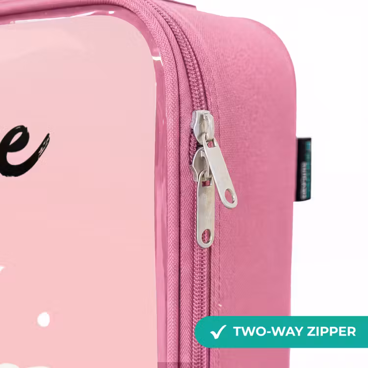 Children's suitcase with name - Pink - Unicorn - Wings - Pink - Rainbow — 4