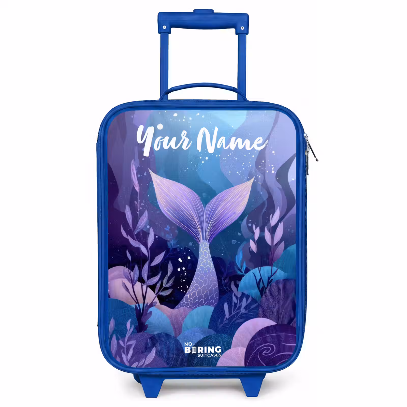 Children's suitcase with name - Blue - Mermaid - Underwater - Purple - Blue — 1