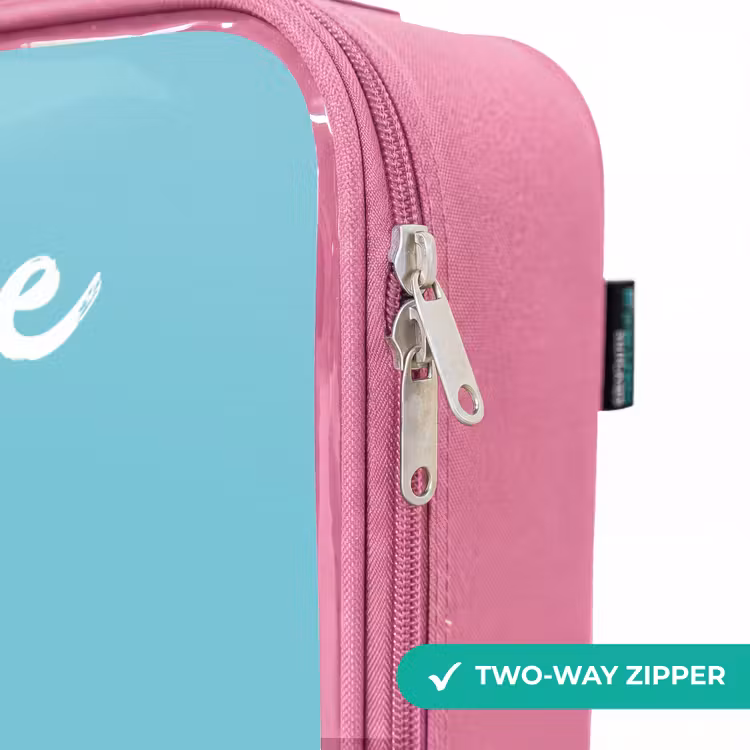 Children's suitcase with name - Pink - Octopus - Water - Blue — 4