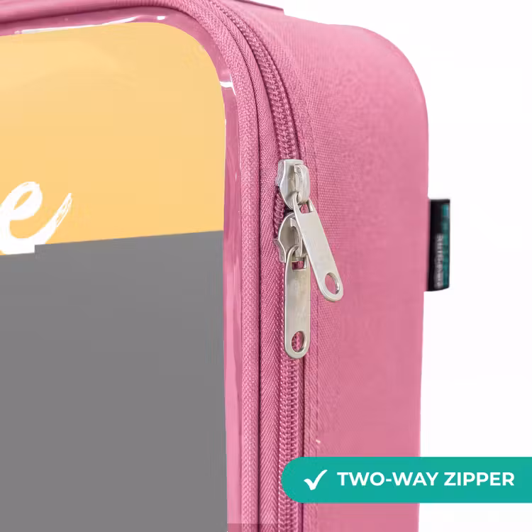 Children's suitcase with name - Pink - Panda - Step - Yellow — 4